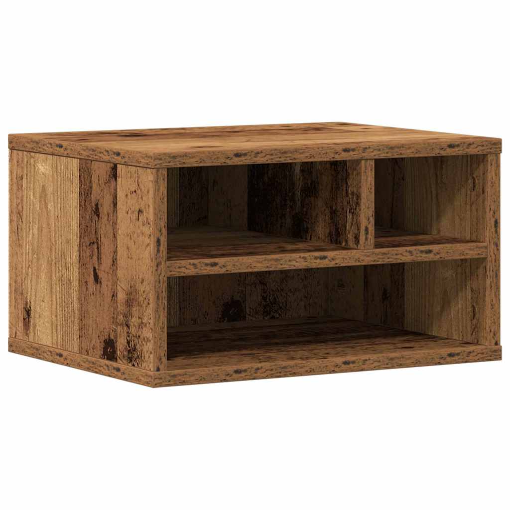 Vidaxxl Druckerständer mit Ablage aus Altholz 40 x 32 x 22,5 cm verarbeitetes Holz