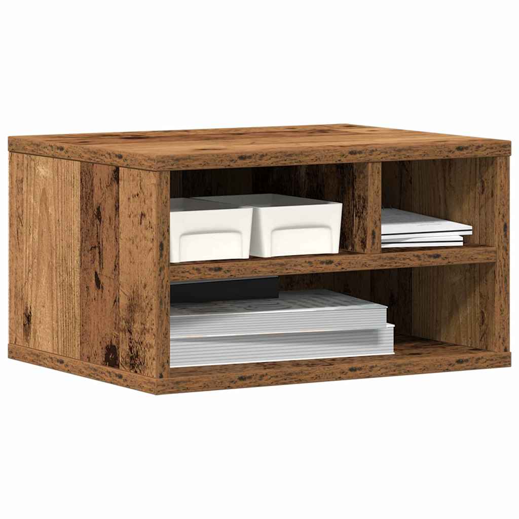 Vidaxxl Druckerständer mit Ablage aus Altholz 40 x 32 x 22,5 cm verarbeitetes Holz