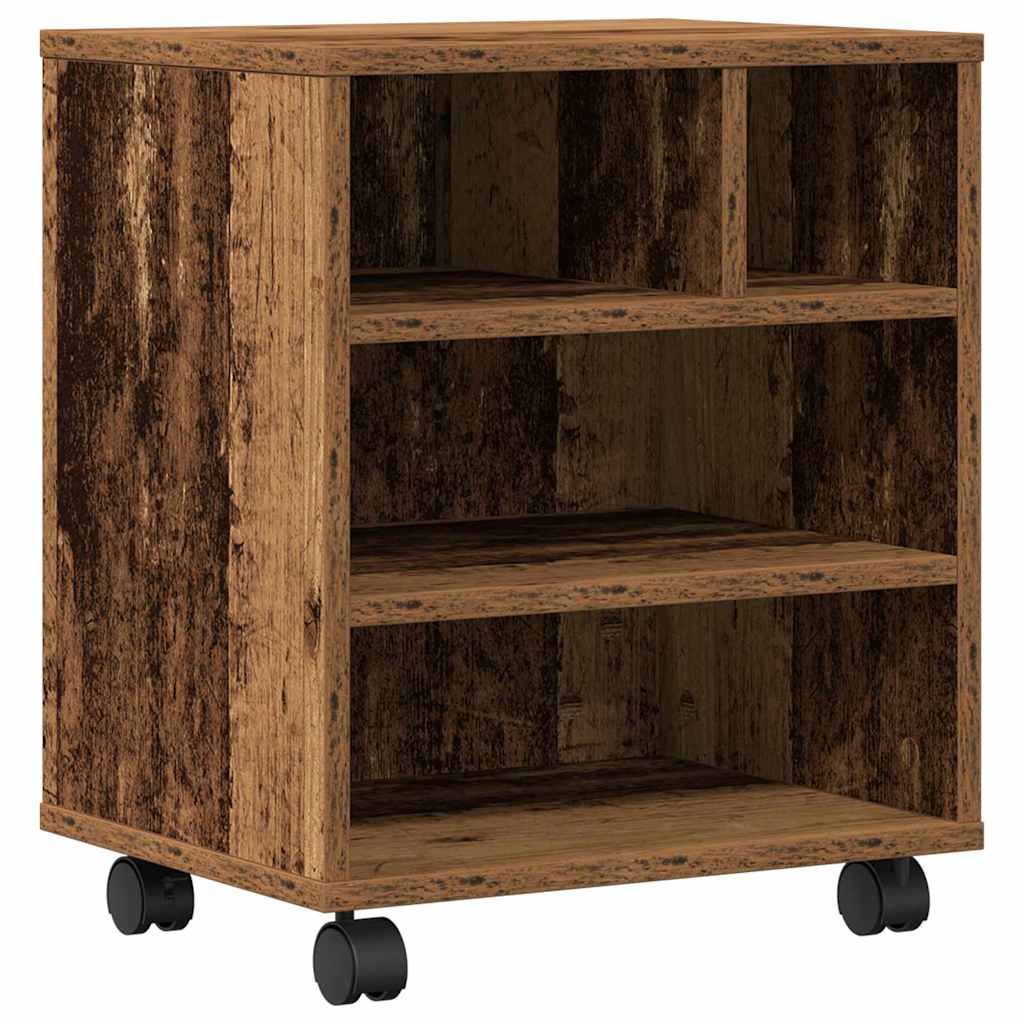 Vidaxxl Druckerständer mit Ablage aus Altholz 41 x 32 x 48 cm verarbeitetes Holz