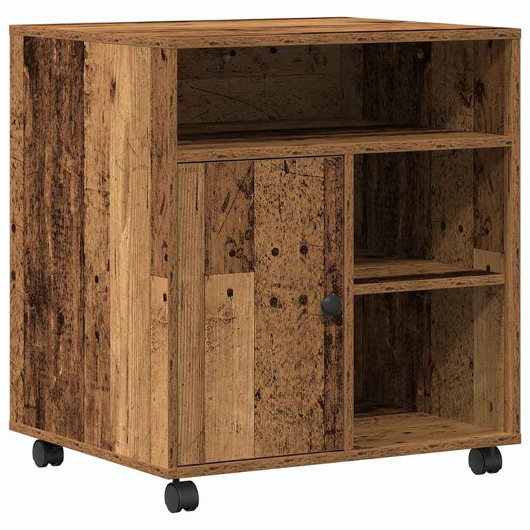 Vidaxxl Druckerständer mit Ablage aus Altholz 60 x 50 x 67 cm verarbeitetes Holz