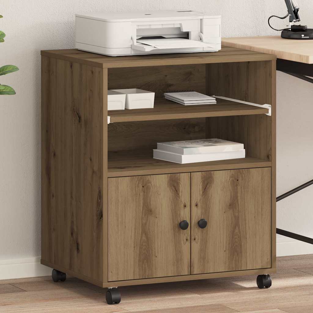 Vidaxxl Druckerständer Artisan Oak 60 x 48 x 74 cm Holzwerkstoff