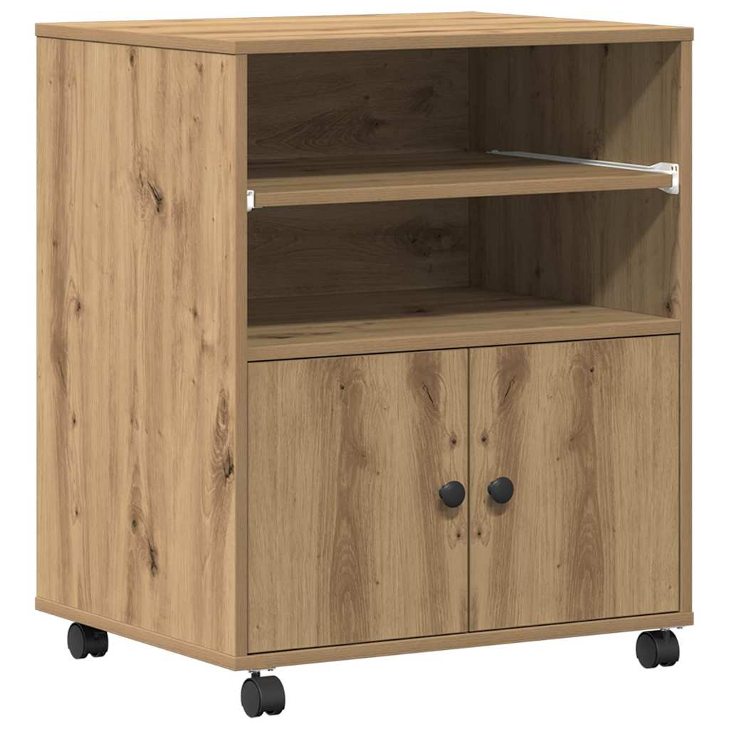 Vidaxxl Druckerständer Artisan Oak 60 x 48 x 74 cm Holzwerkstoff