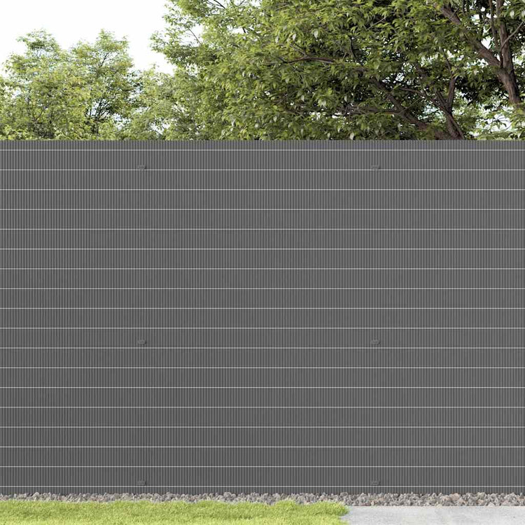 Vidaxx Gartenzaun doppelseitig grau 1,8x3 m PVC