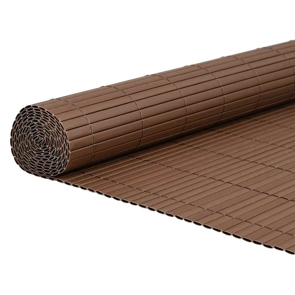 Vidaxx Gartenzaun doppelseitig braun 1,8x5 m PVC