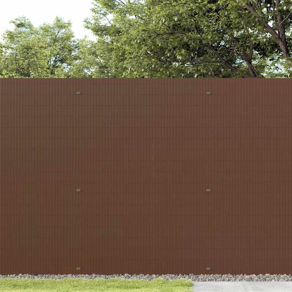 Vidaxx Gartenzaun doppelseitig braun 1,8x5 m PVC
