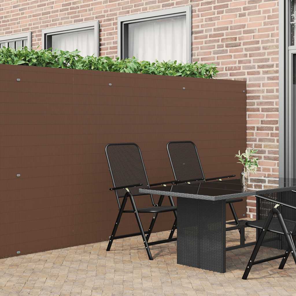 Vidaxx Gartenzaun doppelseitig braun 1,8x5 m PVC