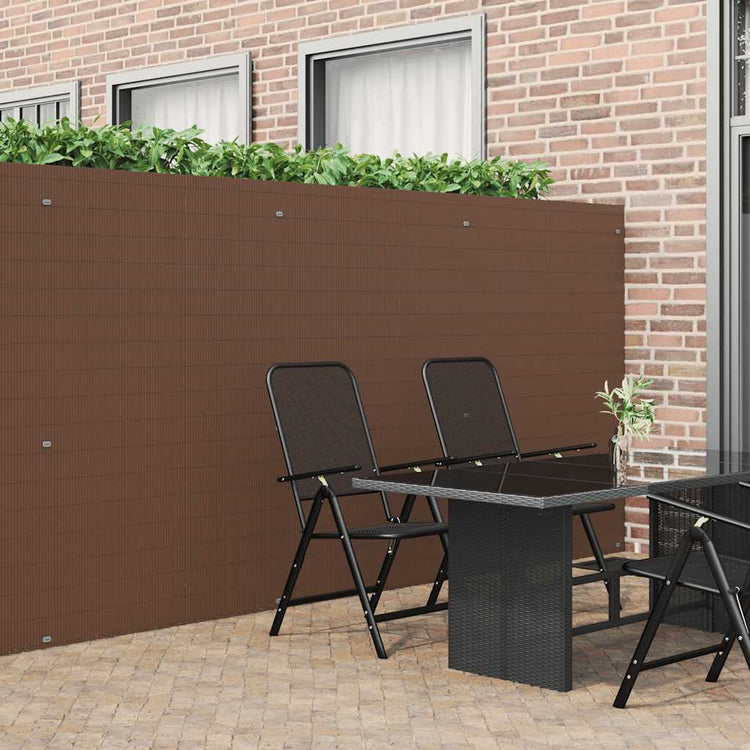 Vidaxx Gartenzaun doppelseitig braun 1,8x5 m PVC