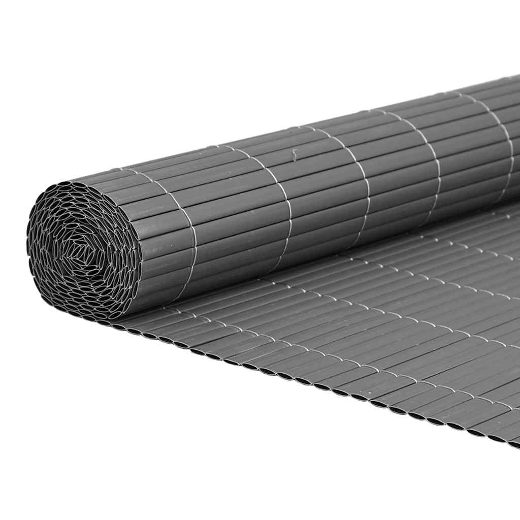 Vidaxx Gartenzaun doppelseitig grau 1,8x5 m PVC