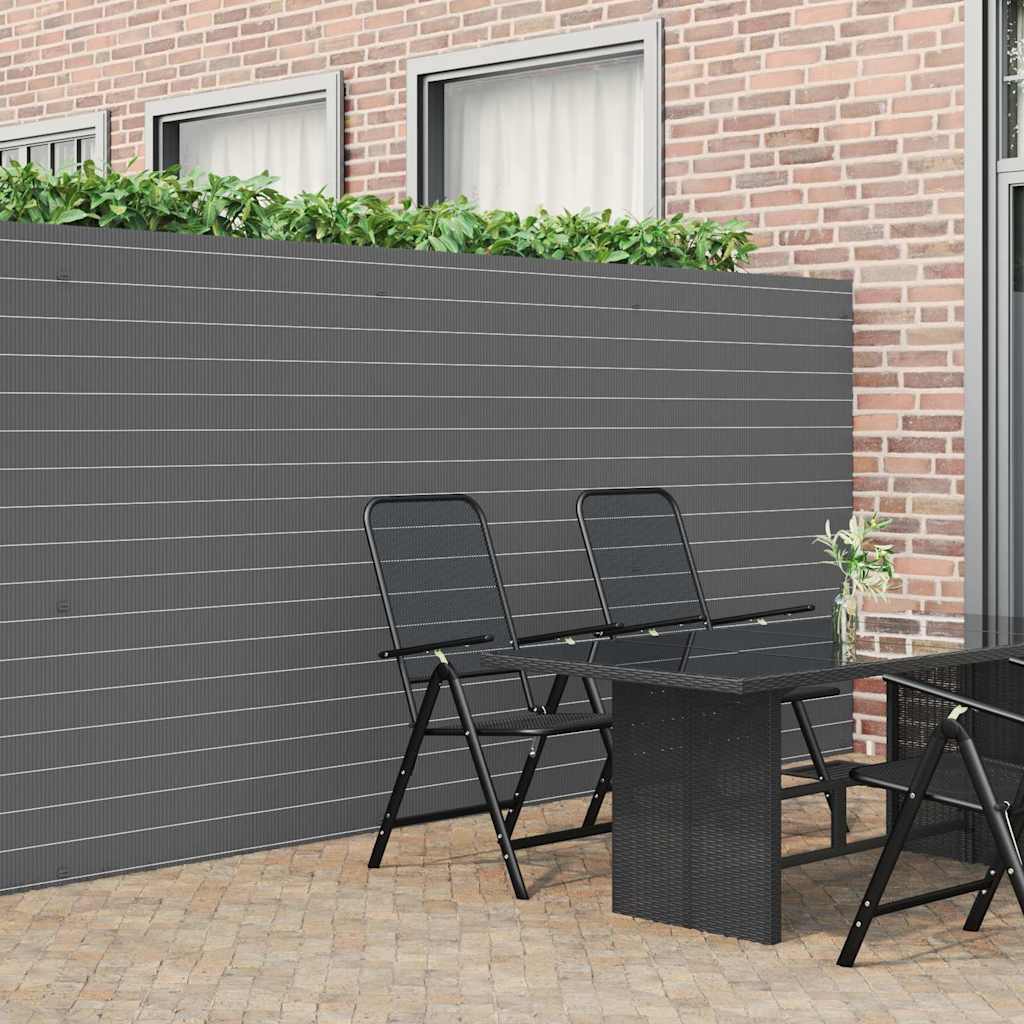 Vidaxx Gartenzaun doppelseitig grau 1,8x5 m PVC