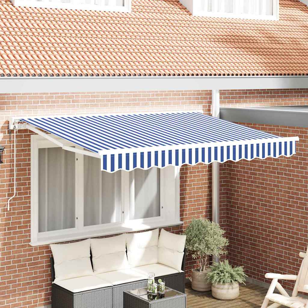 Vidaxx faltbarer Sonnenschirm blau und weiß 250 x 200 cm