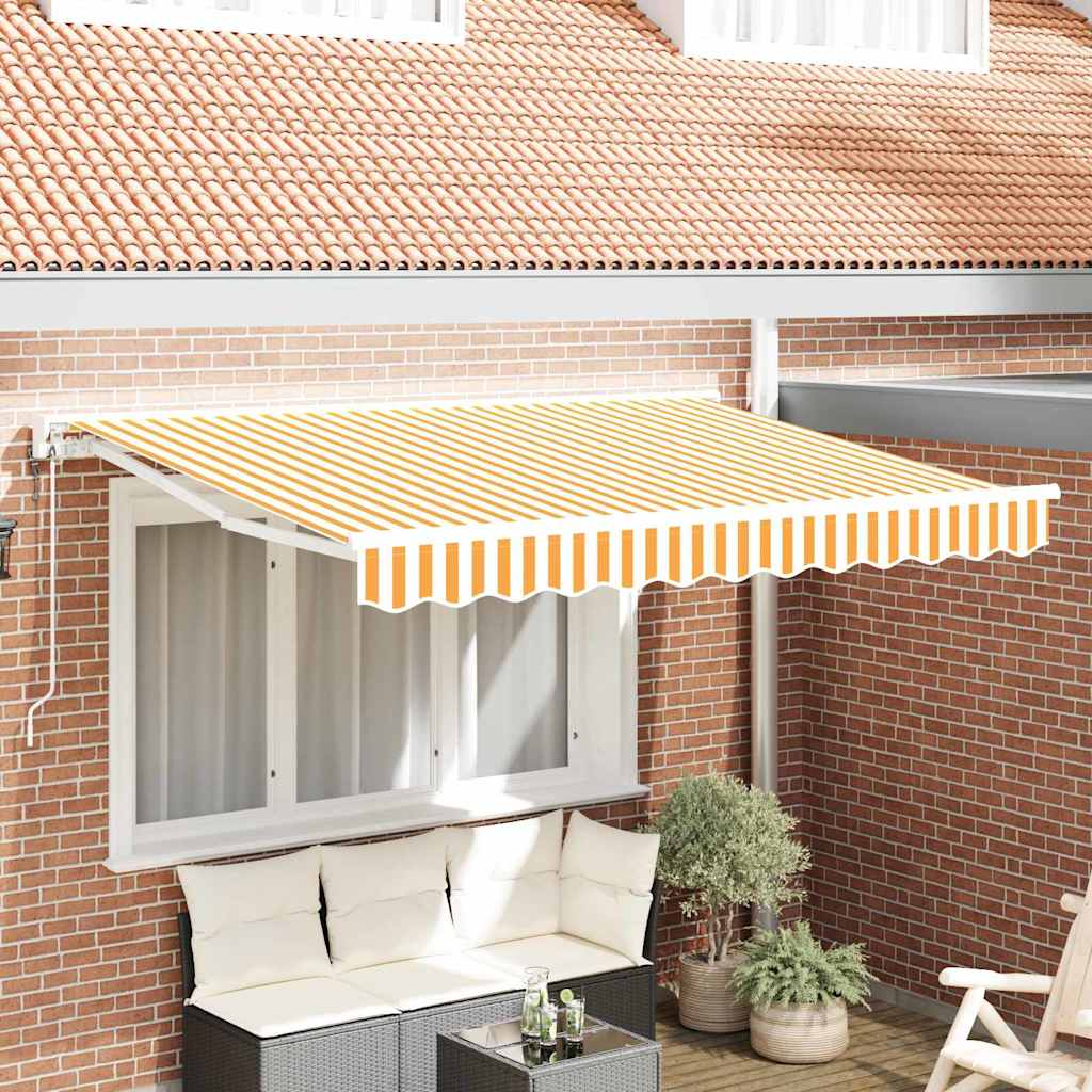 Vidaxx faltbarer Sonnenschirm gelb und weiß 250 x 200 cm