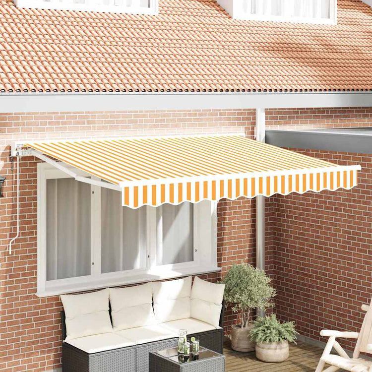 Vidaxx faltbarer Sonnenschirm gelb und weiß 250 x 200 cm