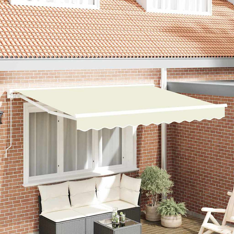 Vidaxx faltbarer Sonnenschirm Creme 300 x 200 cm Polyester und Metall