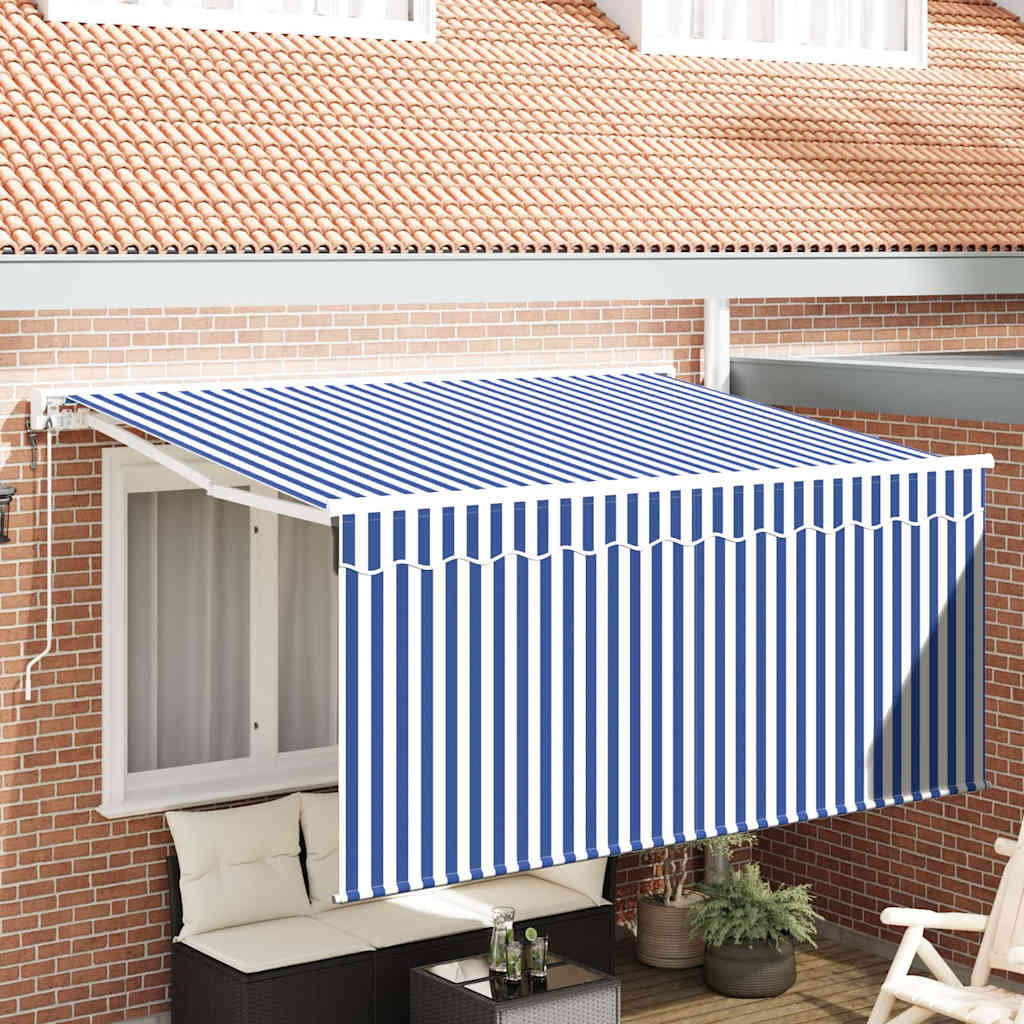 Vidaxx faltbarer Sonnenschirm blau und weiß 300 x 200 cm