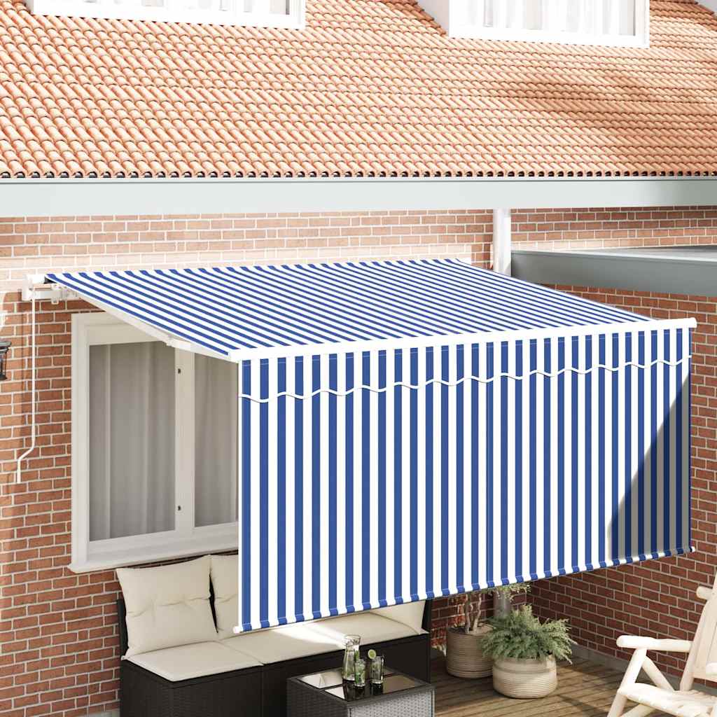 Vidaxx faltbarer Sonnenschirm blau und weiß 300 x 200 cm