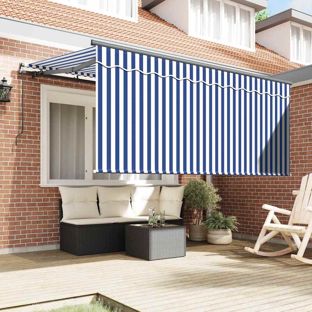 Vidaxx faltbarer Sonnenschirm blau und weiß 300 x 200 cm