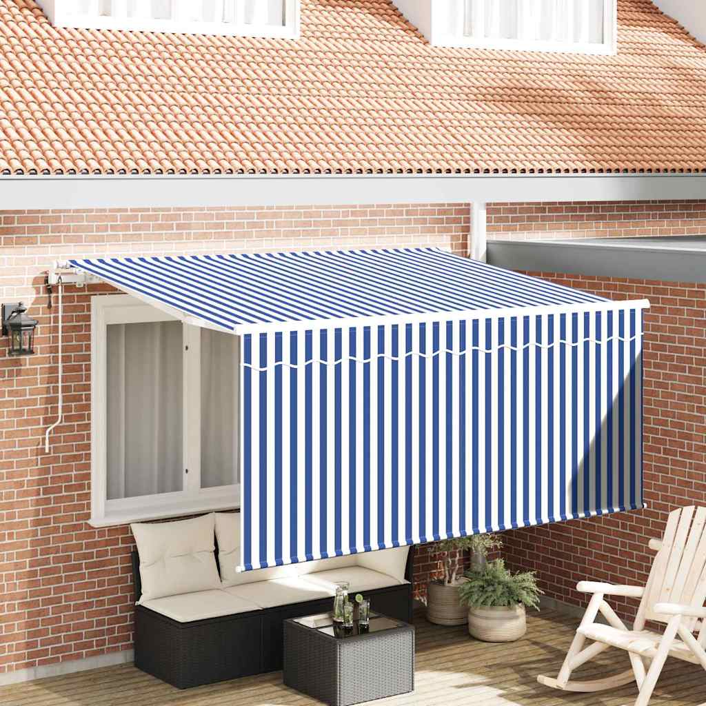 Vidaxx faltbarer Sonnenschirm blau und weiß 300 x 200 cm