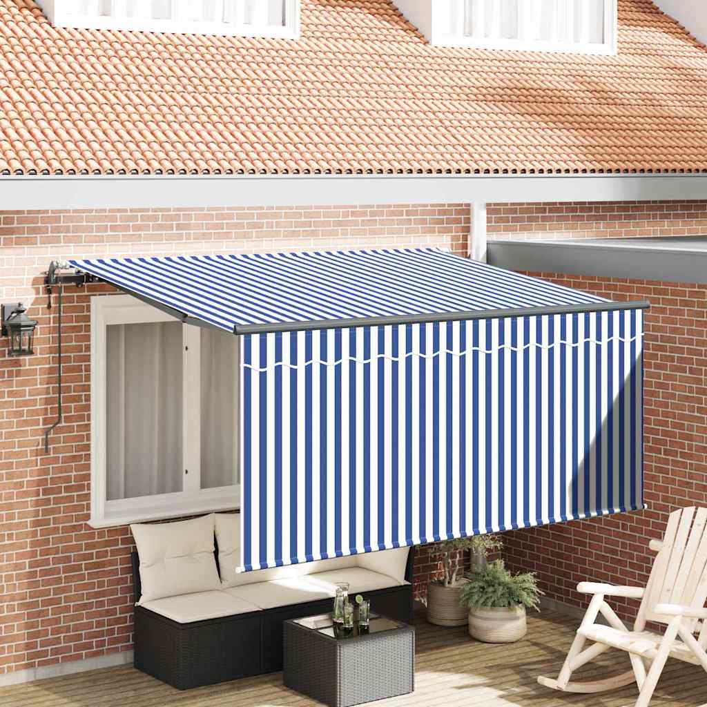 Vidaxx faltbarer Sonnenschirm blau und weiß 300 x 200 cm