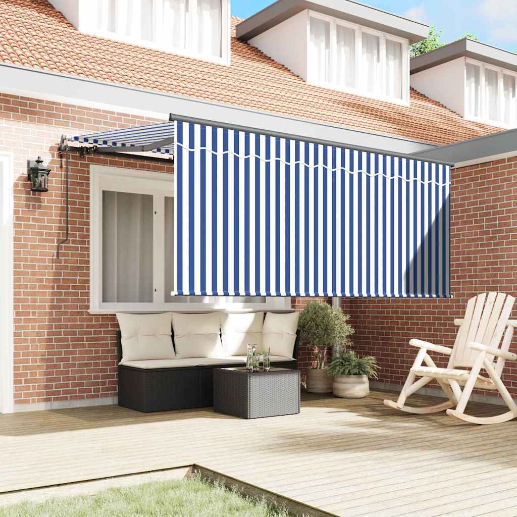 Vidaxx faltbarer Sonnenschirm blau und weiß 300 x 200 cm