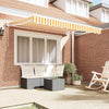 Vidaxx faltbarer Sonnenschirm gelb und weiß 300 x 200 cm
