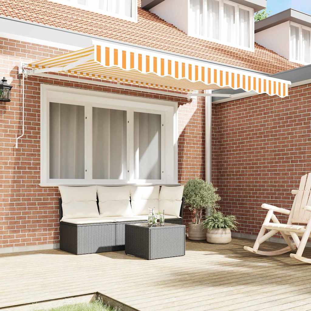 Vidaxx faltbarer Sonnenschirm gelb und weiß 300 x 200 cm