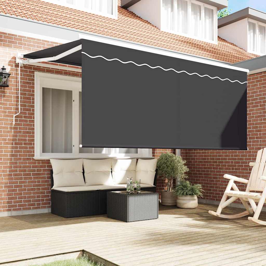 Vidaxl faltbarer Sonnenschirm gestreift anthrazit 300 x 200 cm Stoff