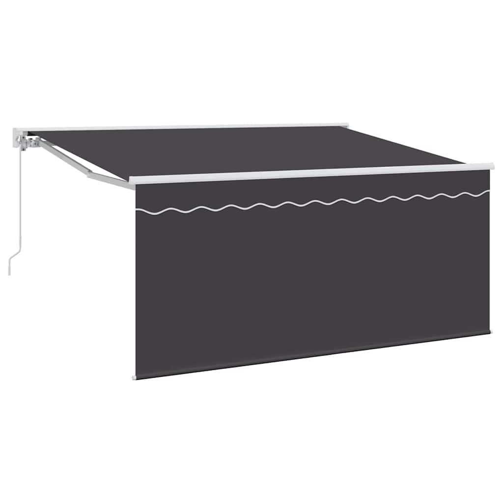 Vidaxl faltbarer Sonnenschirm gestreift anthrazit 300 x 200 cm Stoff