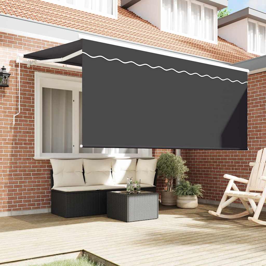 Vidaxl faltbarer Sonnenschirm gestreift anthrazit 300 x 200 cm Stoff