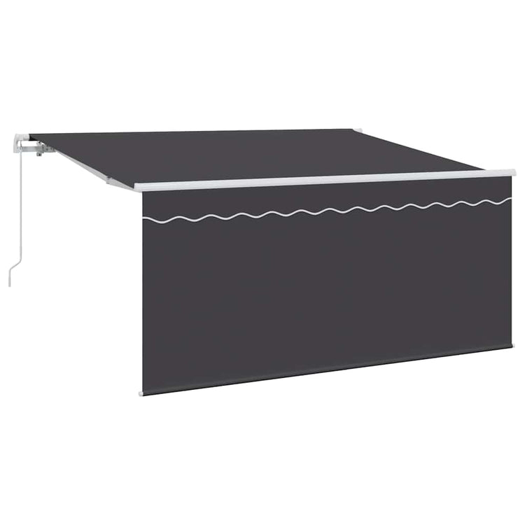 Vidaxl faltbarer Sonnenschirm gestreift anthrazit 300 x 200 cm Stoff
