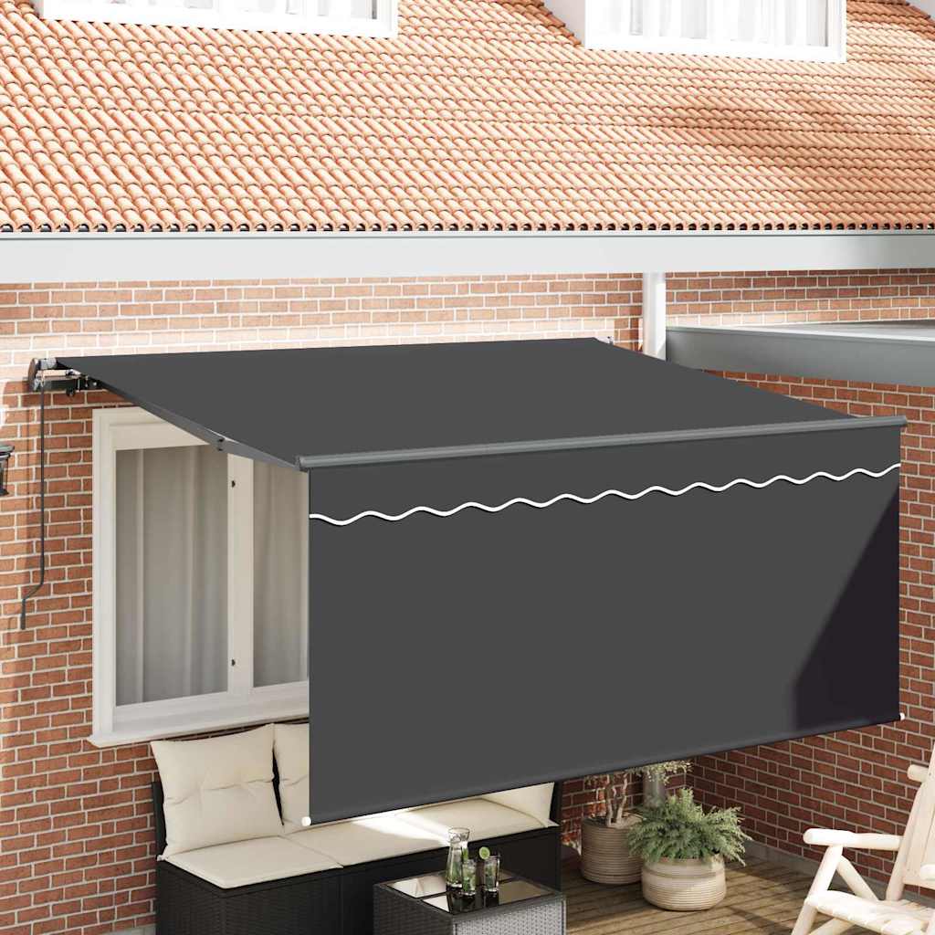 Vidaxl faltbarer Sonnenschirm gestreift anthrazit 300 x 200 cm Stoff