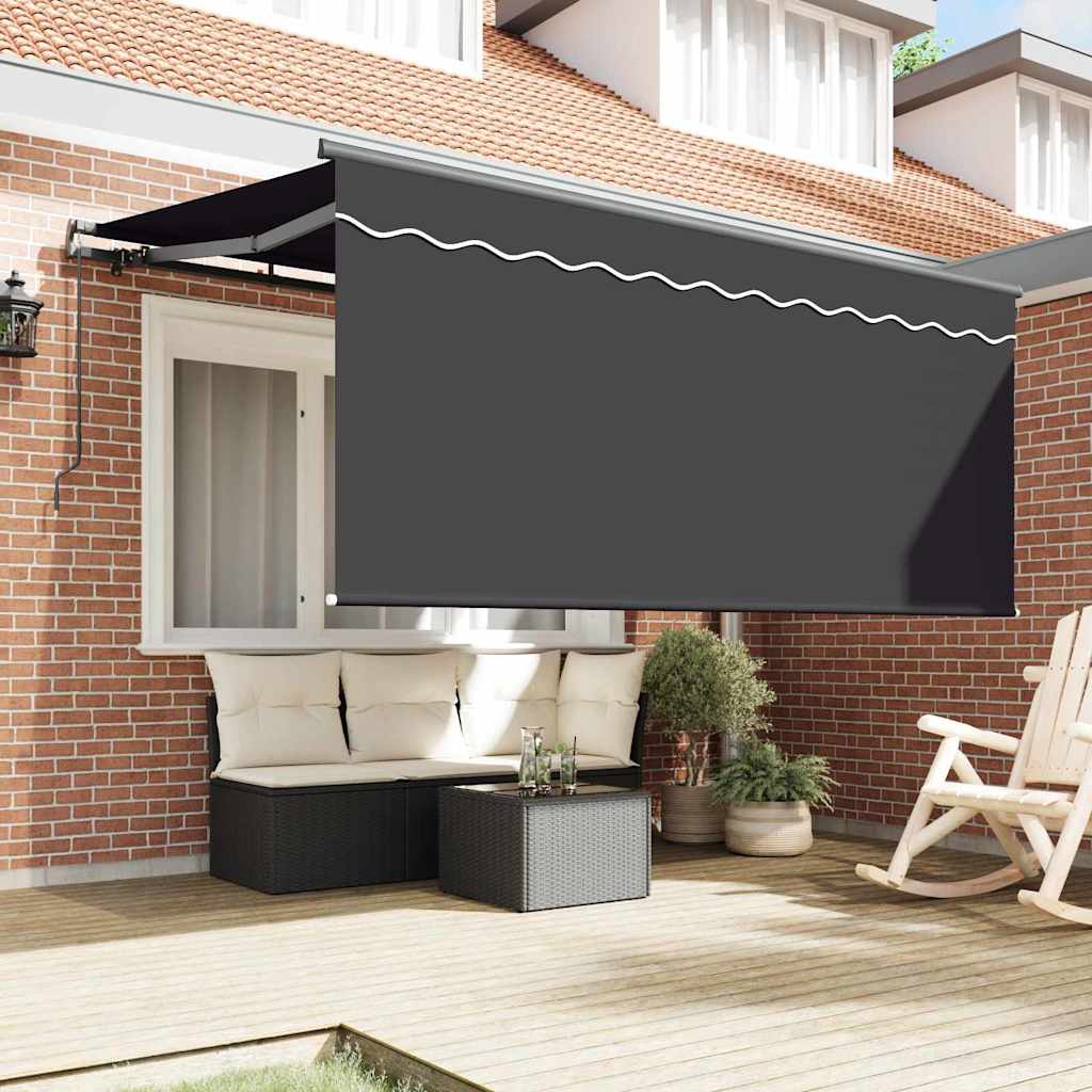 Vidaxl faltbarer Sonnenschirm gestreift anthrazit 300 x 200 cm Stoff
