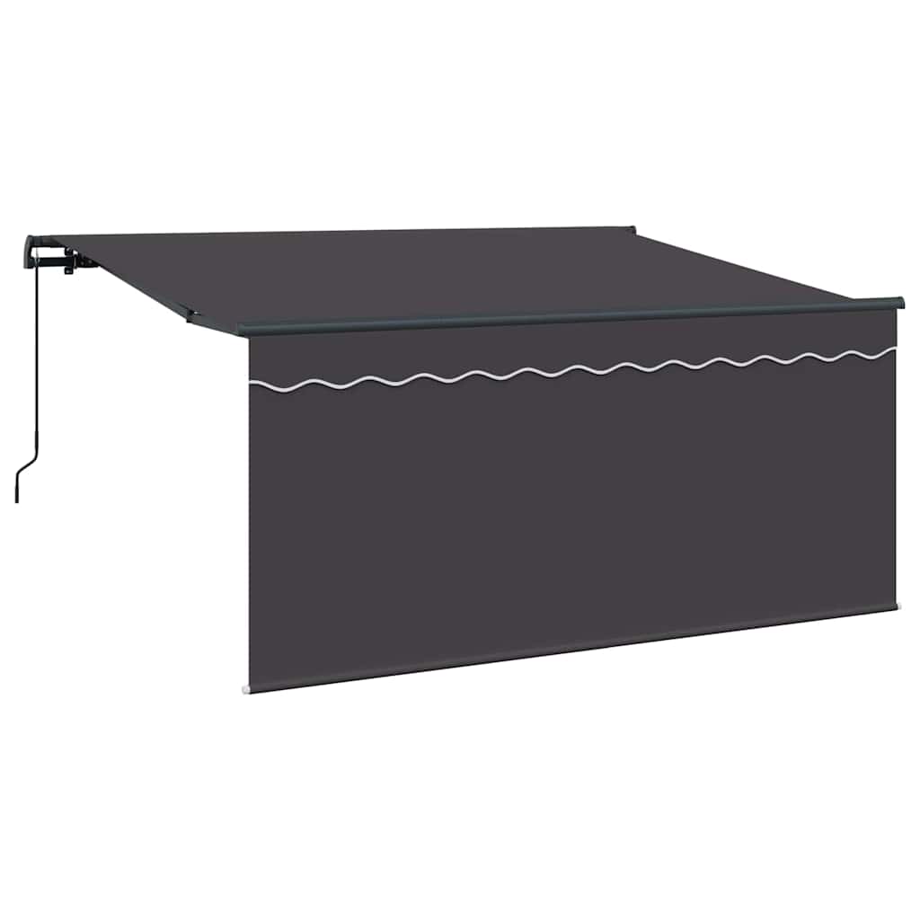 Vidaxl faltbarer Sonnenschirm gestreift anthrazit 300 x 200 cm Stoff