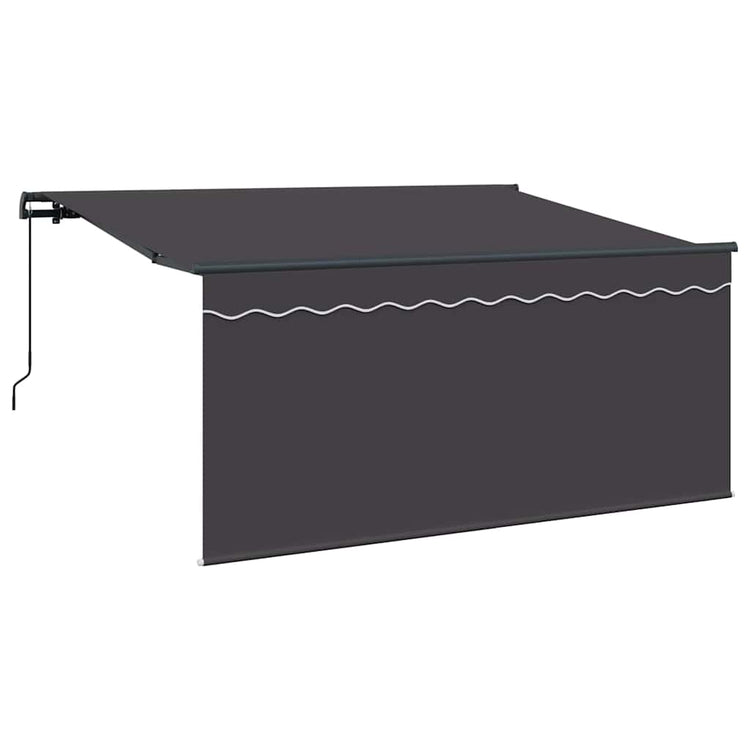 Vidaxl faltbarer Sonnenschirm gestreift anthrazit 300 x 200 cm Stoff
