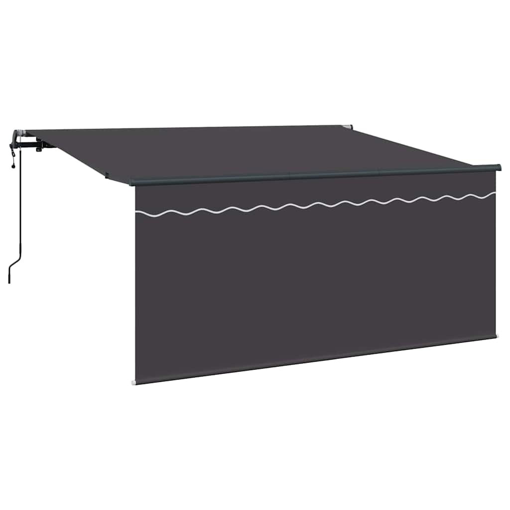 Vidaxl faltbarer Sonnenschirm gestreift anthrazit 300 x 200 cm Stoff