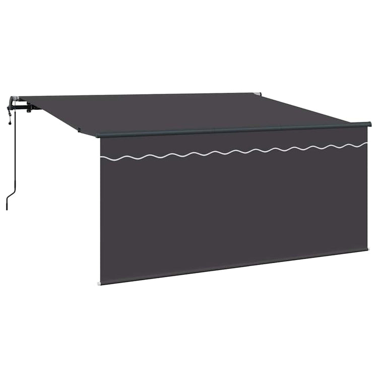 Vidaxl faltbarer Sonnenschirm gestreift anthrazit 300 x 200 cm Stoff