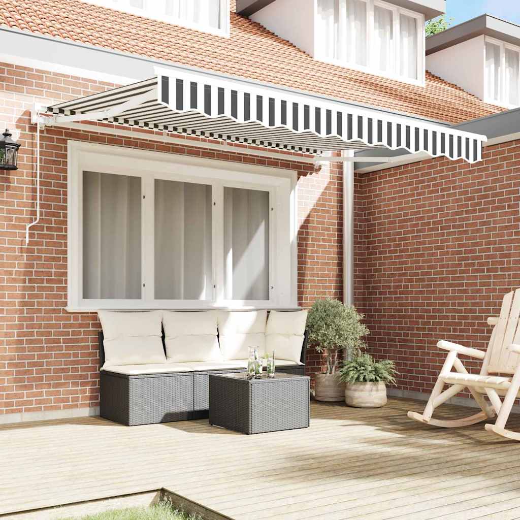 Vidaxx faltbarer Sonnenschirm Anthrazit und Weiß 300 x 200 cm