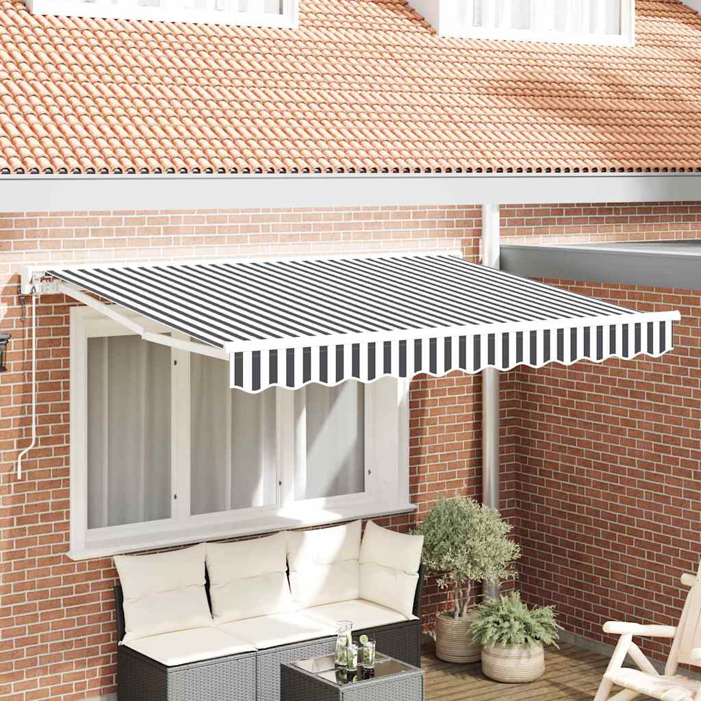 Vidaxx faltbarer Sonnenschirm Anthrazit und Weiß 300 x 200 cm