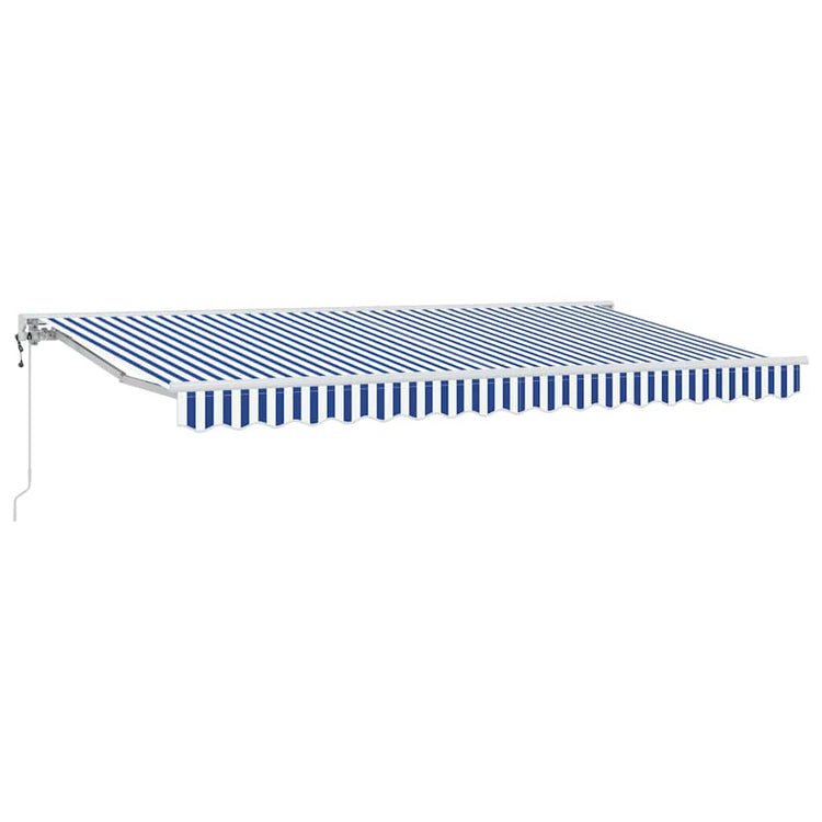 Vidaxx faltbarer Sonnenschirm blau und weiß 350 x 200 cm