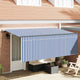 Vidaxx faltbarer Sonnenschirm gestreift blau 350 x 200 cm Stoff