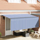 Vidaxx faltbarer Sonnenschirm blau und weiß 350 x 200 cm