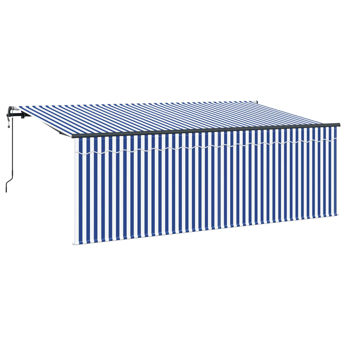 Vidaxx faltbarer Sonnenschirm blau und weiß 350 x 200 cm