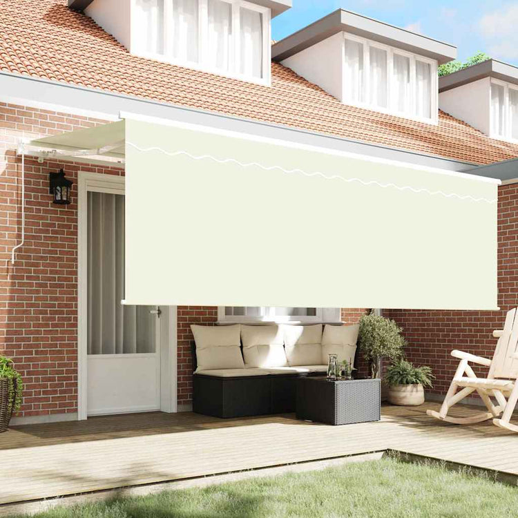 Vidaxl-Zonnescherm mit cremefarbenem Bildschirm 350 x 200 x 120 cm aus Metall und Metall