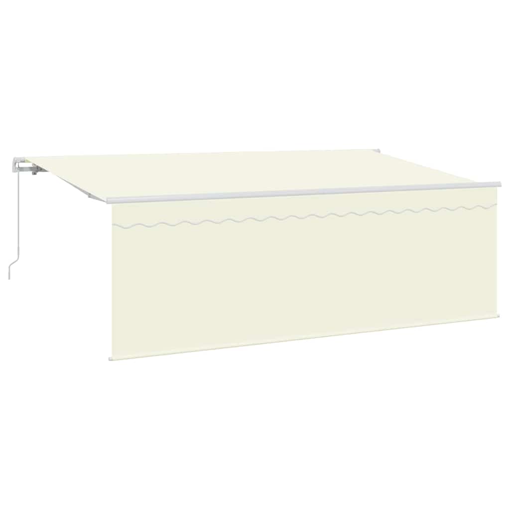 Vidaxl-Zonnescherm mit cremefarbenem Bildschirm 350 x 200 x 120 cm aus Metall und Metall