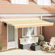 Vidaxx faltbarer Sonnenschirm gelb und weiß 350 x 200 cm