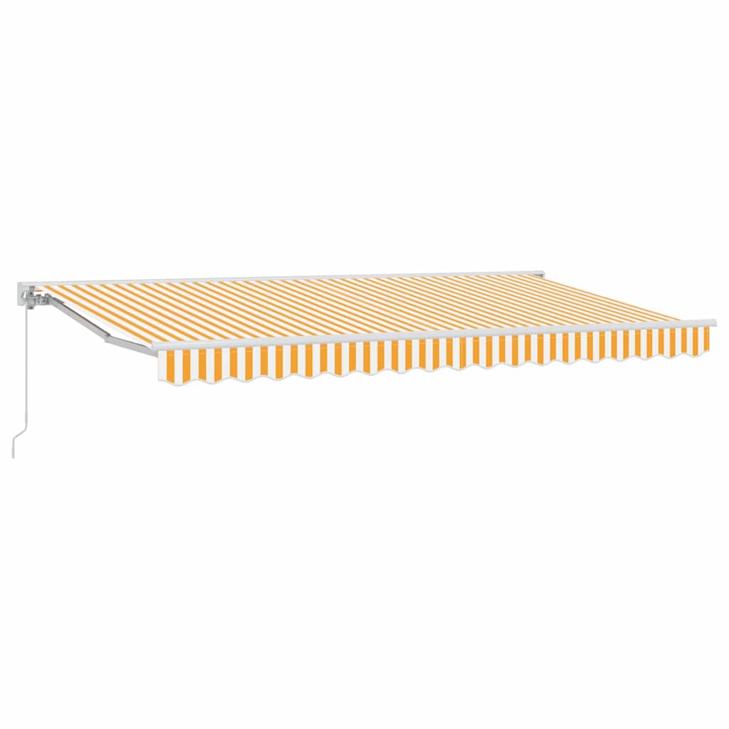 Vidaxx faltbarer Sonnenschirm gelb und weiß 350 x 200 cm