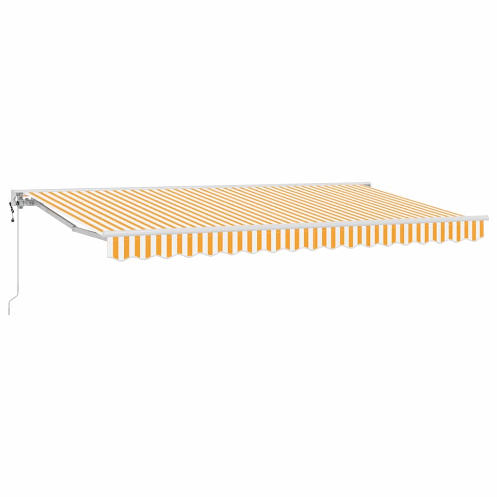 Vidaxx faltbarer Sonnenschirm gelb und weiß 350 x 200 cm