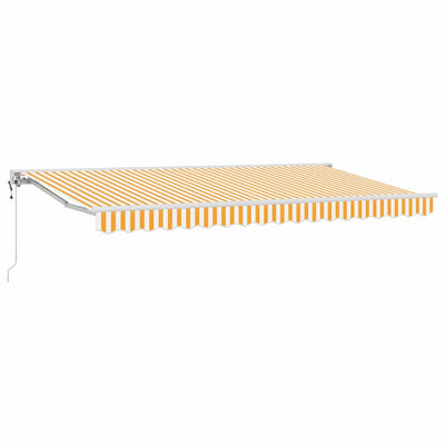 Vidaxx faltbarer Sonnenschirm gelb und weiß 350 x 200 cm