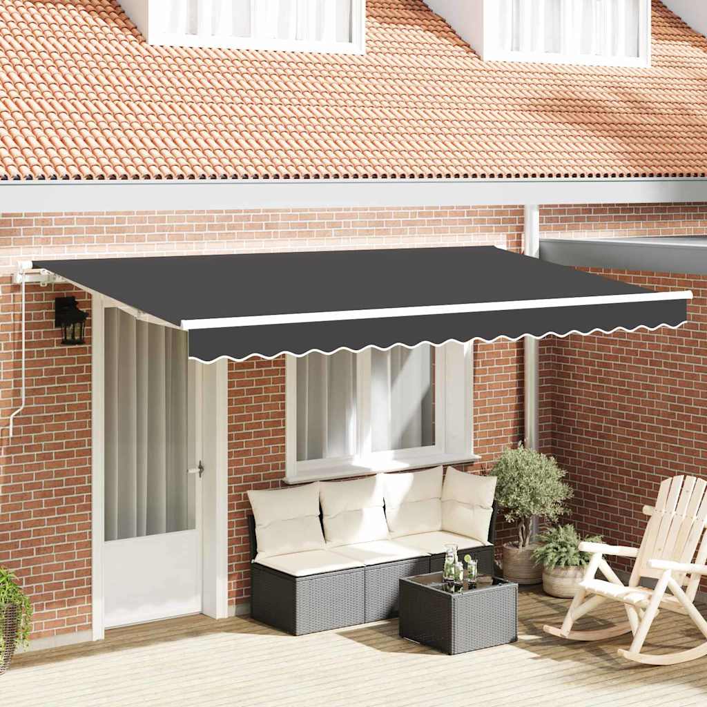 Vidaxx faltbare Markise Anthrazit 350 x 200 cm Stoff