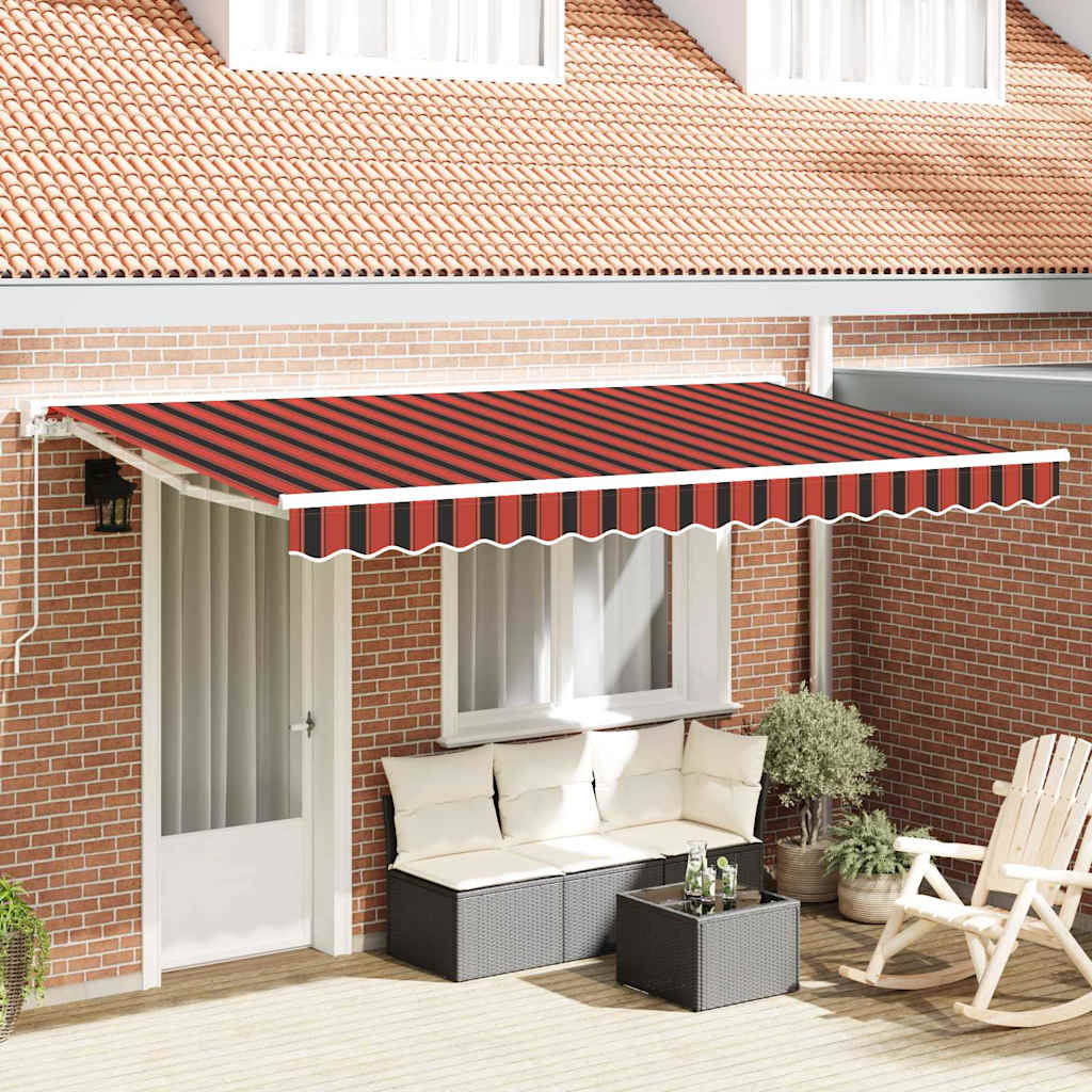 Vidaxx faltbarer Sonnenschirm Orange und Schwarz 350 x 200 cm