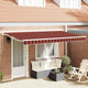 Vidaxx faltbarer Sonnenschirm Orange und Schwarz 350 x 200 cm
